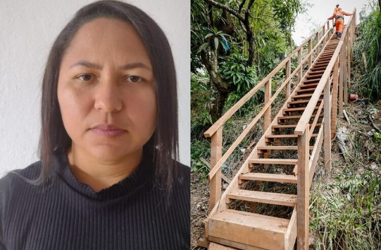 Mulher desaparece após ser baleada pelo próprio marido em escadaria de Manaus