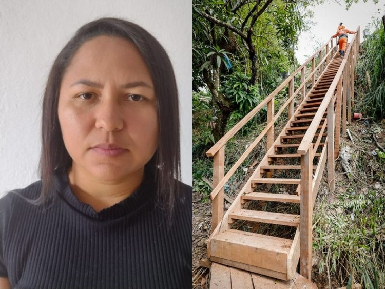 Mulher desaparece após ser baleada pelo próprio marido em escadaria de Manaus