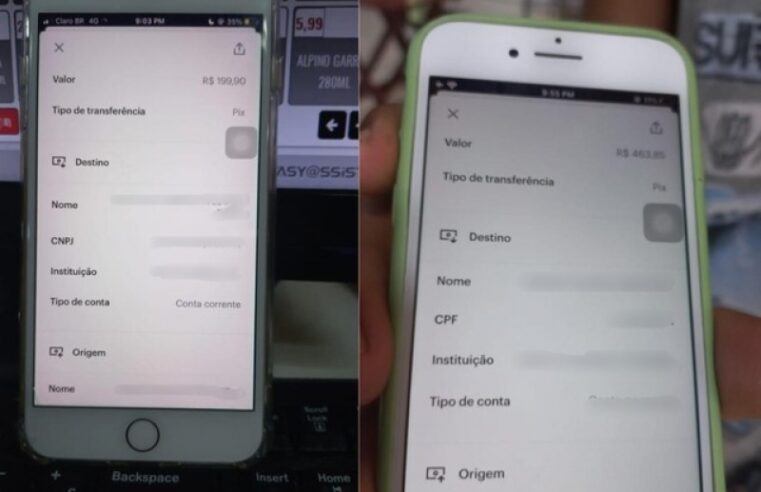 Alerta: Dupla é presa após aplicar golpe do falso pix em supermercado de Manaus