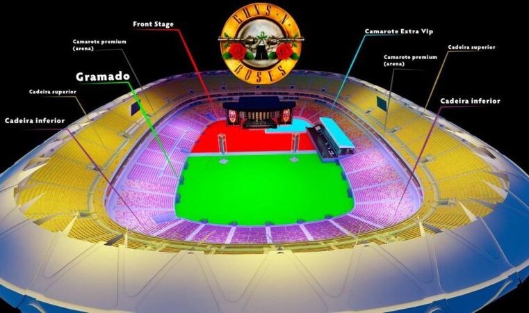Portões para o show do Guns N’ Roses em Manaus abrem às 16h