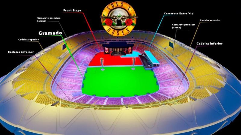 Portões para o show do Guns N’ Roses em Manaus abrem às 16h
