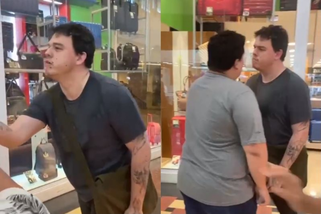 VÍDEO: Homem agride namorada no Manauara Shopping e confusão é registrada por populares