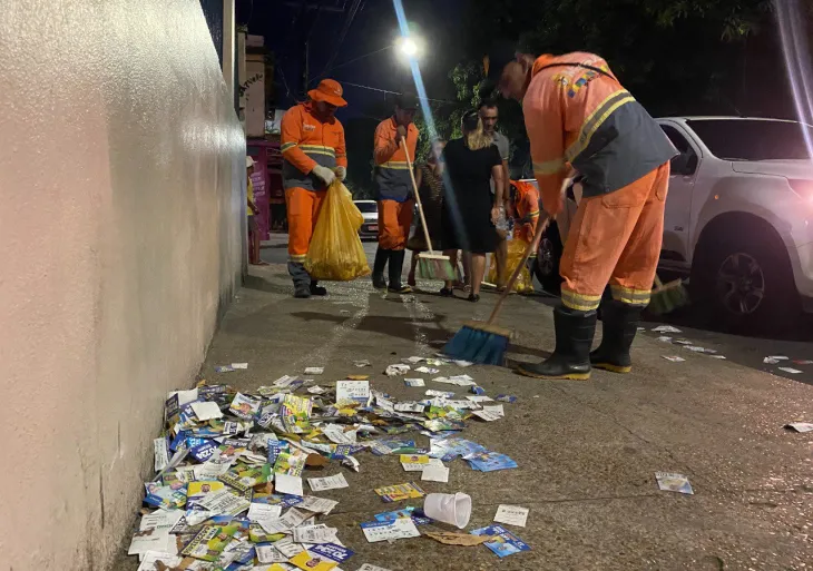 Força-tarefa da prefeitura reforça a limpeza de Manaus após as eleições