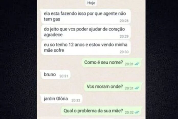 Menino pede ajuda na web para comprar gás: ‘Vendo minha mãe sofrer’