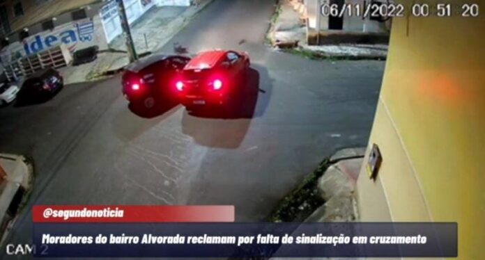 Cruzamento da morte: Câmeras flagram mais de dez acidentes no Alvorada