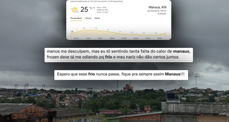 ‘Friozinho em Manaus’ divide opniões: tem quem goste, tem quem odeie