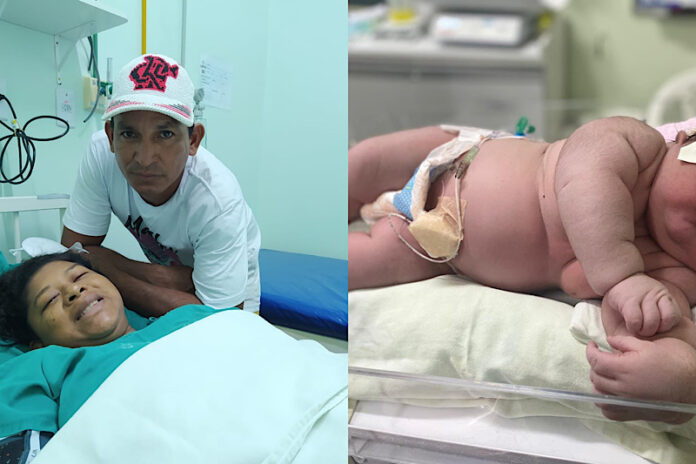 “Eu pensei que seriam 4kg”, diz mãe do maior bebê do Amazonas que nasceu com 7kg