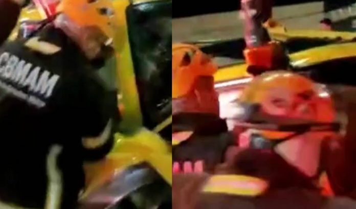 Em Manaus, motorista do cantor Wanderley Andrade morre após colidir com pilastra; veja as imagens