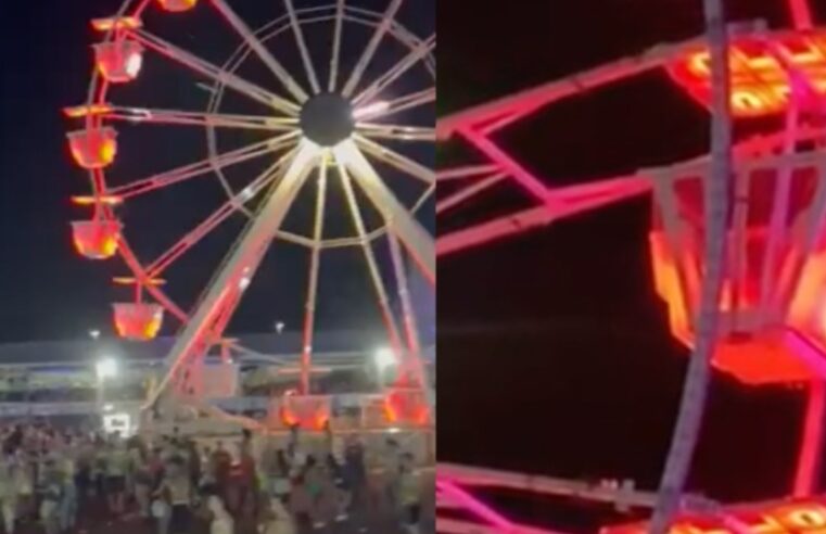 Carnaval começou: casal é flagrado fazendo ‘vuc0-vuc0’ frenético na roda-gigante; veja vídeo