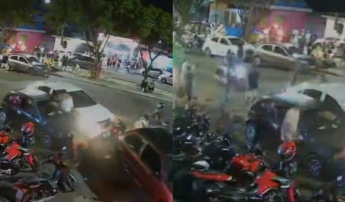 Motorista perde controle do veículo e atropela pessoas na Zona Leste de Manaus; confira o vídeo