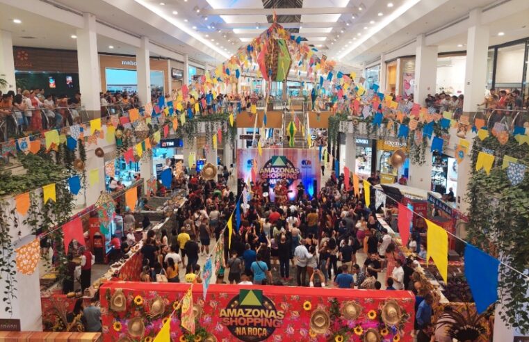 Arraial em shopping de Manaus terá comidas típicas, quadrilhas, shows de forró e boi bumbá