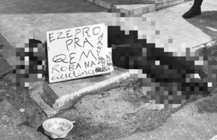 Homem é encontrado sem vida com recado em cima do corpo no Centro de Manaus