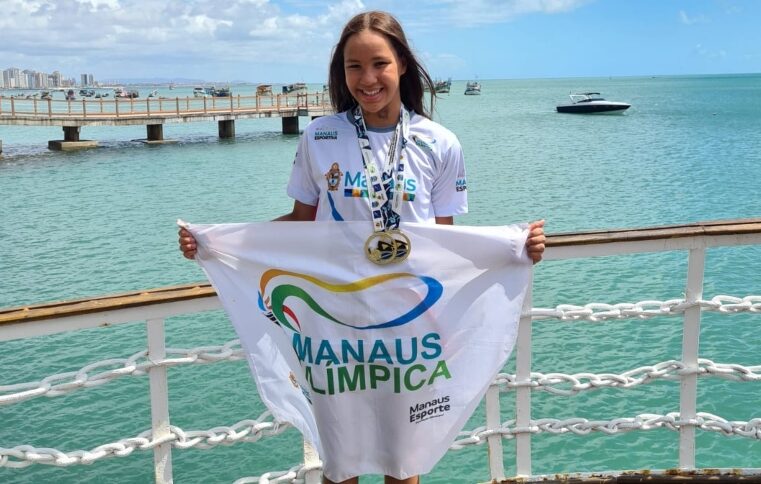 Nadadora amazonense é campeã de duas provas no Brasileiro de Águas Abertas em Fortaleza