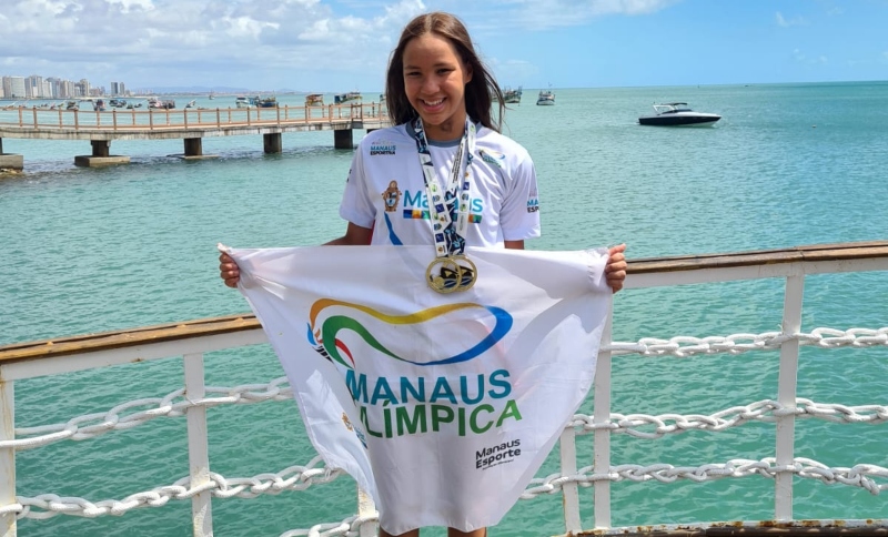Nadadora amazonense é campeã de duas provas no Brasileiro de Águas Abertas em Fortaleza