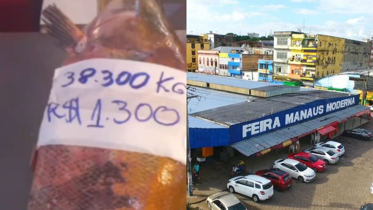 Internautas registram tambaqui sendo vendido à mais de R$ 1 mil reais na Manaus Moderna; assista