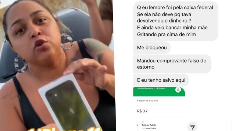 Seguidora afirma que recebeu comprovante falso de Magrinha Ellen após estorno da rifa