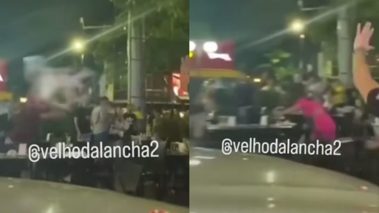 Vídeo: confusão por causa de ciúmes é registrada na praça do Eldorado, em Manaus