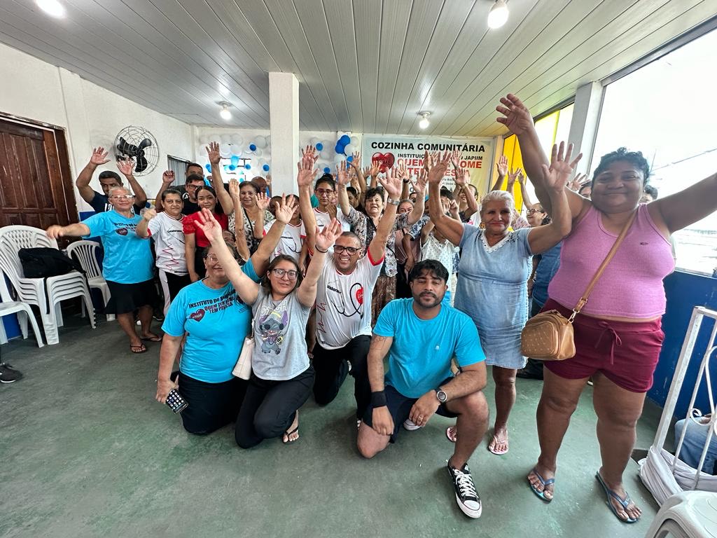 Reinauguração do Instituto ‘Quem tem fome tem pressa’ no Japiim é prestigiada por Dione Carvalho
