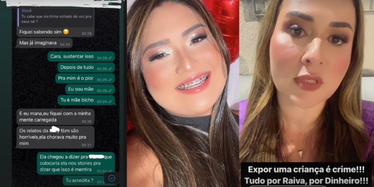 Ex-assessora de Ismaely Siqueira posta prints sobre supostos abusos sofridos por filha da influenciadora
