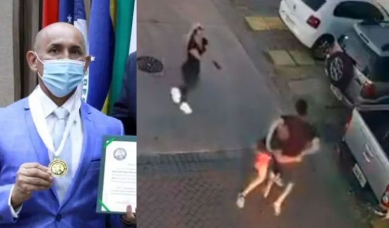 CMM vai cancelar medalha entregue a policial civil preso após agredir advogado e esposa agredir babá