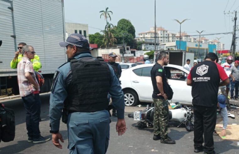 [Vídeo]: Acidente de trânsito mata um e deixa outro gravemente ferido no Cidade Nova em Manaus￼