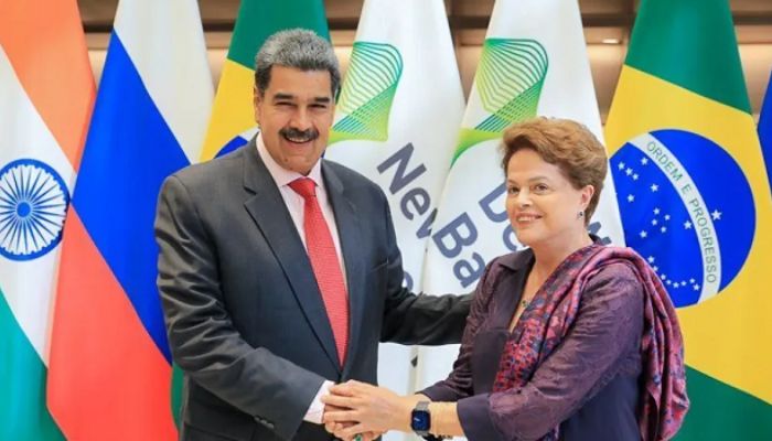 Ex-presidenta Dilma Rousseff e Nicolás Maduro se encontram no Banco dos Brics