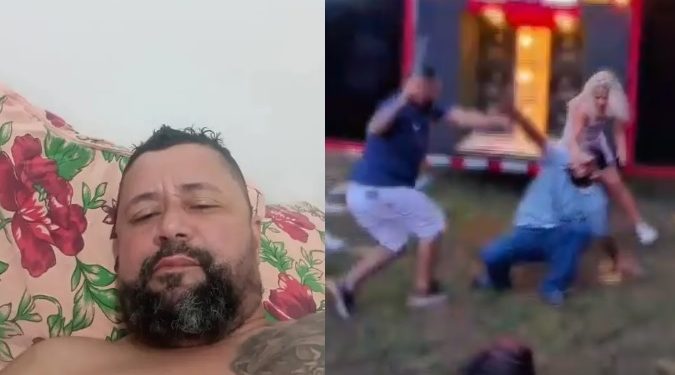 Vídeo forte: homem tenta separar briga de casal e acaba morto com as vísceras para fora