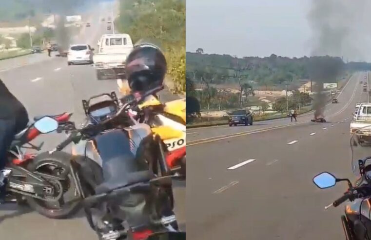 Motoqueiro membro de clube morre durante grave acidente na AM-070; veja o vídeo￼