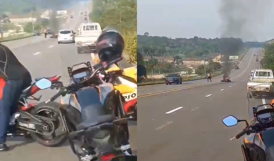 Motoqueiro membro de clube morre durante grave acidente na AM-070; veja o vídeo￼