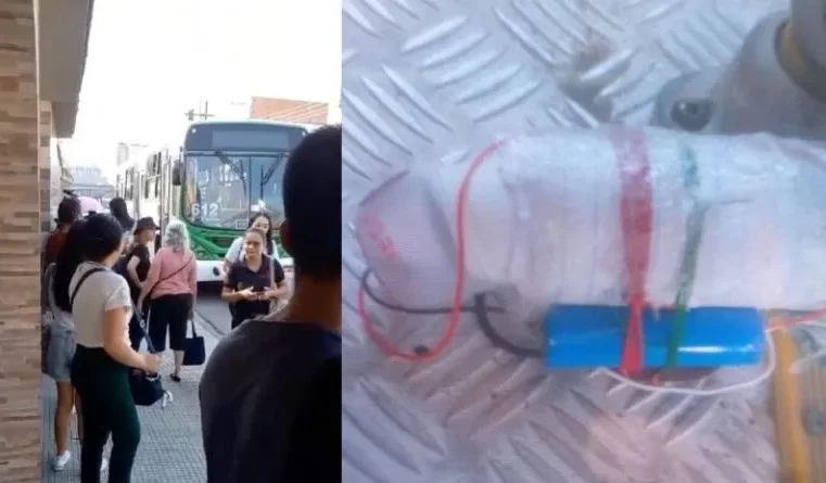 VEJA VÍDEO: Suposta bomba é encontrada dentro de ônibus da linha 612 em Manaus￼