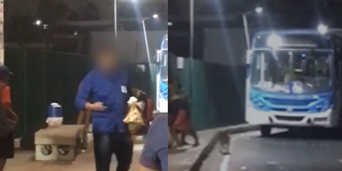 VÍDEO: Confusão em parada de ônibus na zona Norte de Manaus termina com merendeiro espancado￼
