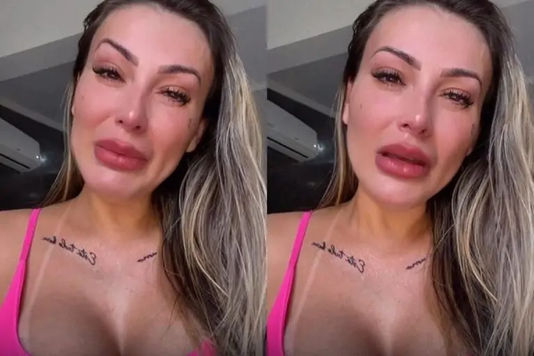 Andressa Urach relembra início na prostituição e vai às lágrimas: ‘Não tinha um leite pra dar pro meu filho’