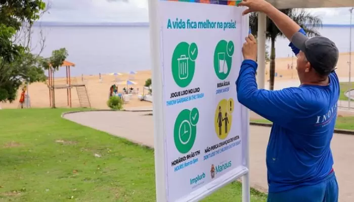 Prefeitura alerta para proibição de garrafas e embalagens de vidro na praia Ponta Negra￼