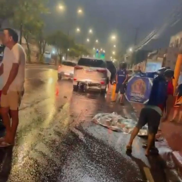 VÍDEO: Motociclista morre atropelado durante chuva na Zona Centro-Sul de Manaus