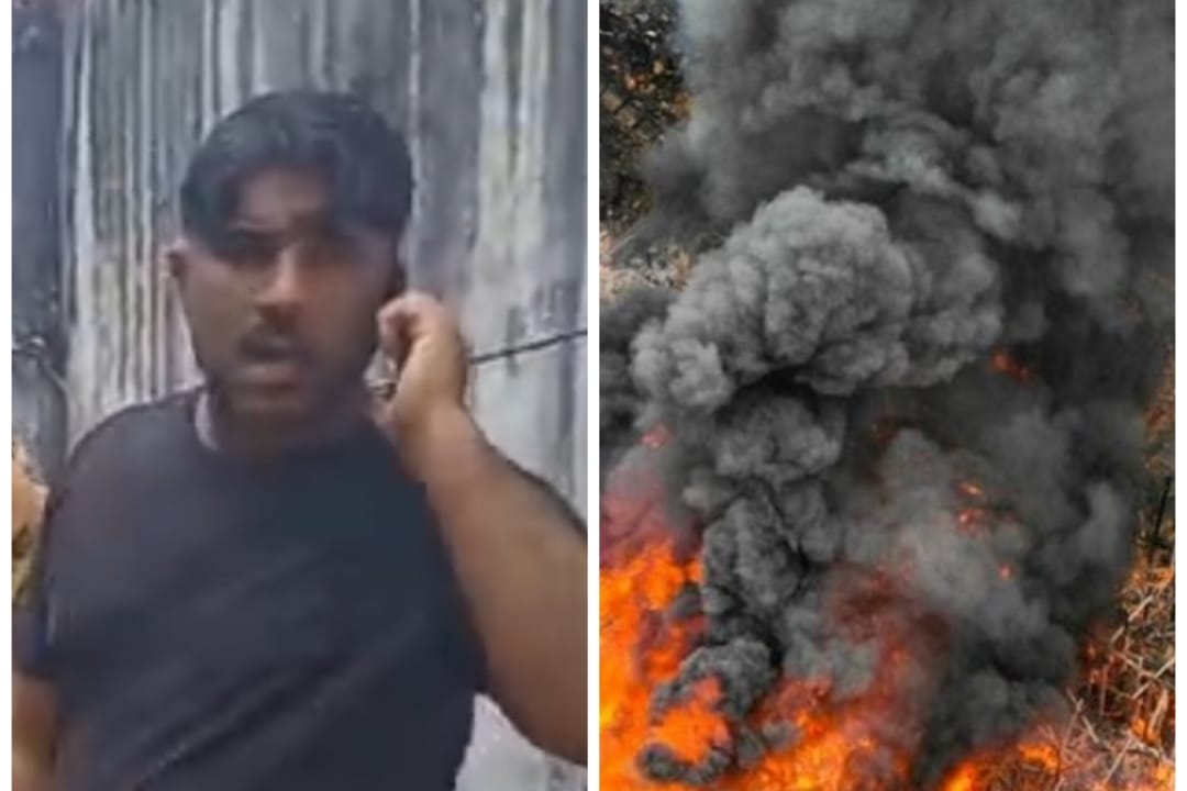 Vereador Dione Carvalho aciona corpo de bombeiros no início do incêndio no centro de Manaus