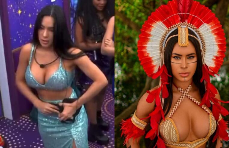 Boninho faz cunhã-poranga do Boi Garantido vestir azul na primeira festa do BBB24; confira