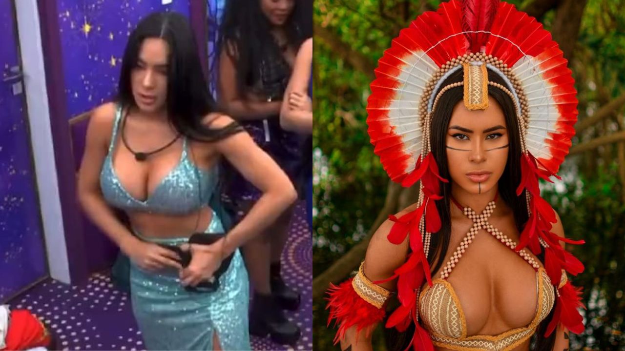 Boninho faz cunhã-poranga do Boi Garantido vestir azul na primeira festa do BBB24; confira