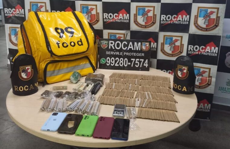 Quarteto é preso pela ROCAM com quase 500 cigarros de maconha em Manaus