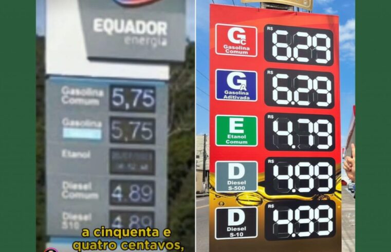 Preço da gasolina volta a subir para R$ 6,29 em postos de Manaus
