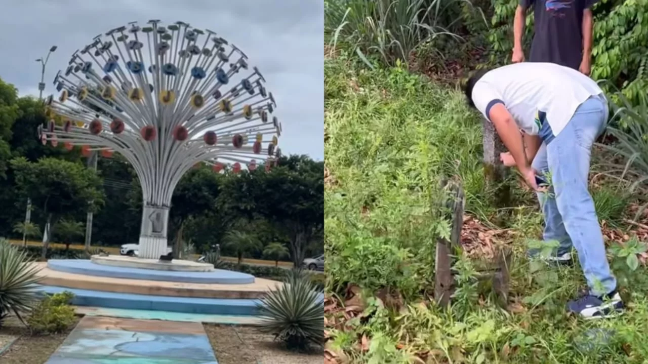 Guarda Municipal age contra depredação na ‘Bola das Letras’ em Manaus após anúncio de dinheiro escondido no local