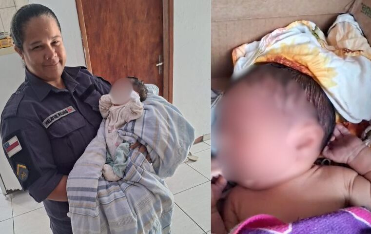 Em caixa de papelão: recém-nascido é deixado na porta de casa de idosa no Cidade de Deus; veja vídeo