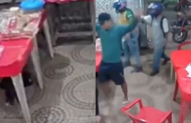 [Vídeo]: Criminosos armados rendem e assaltam clientes em lanchonete na Zona Centro-Oeste de Manaus