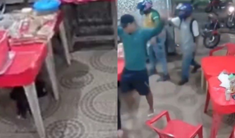 [Vídeo]: Criminosos armados rendem e assaltam clientes em lanchonete na Zona Centro-Oeste de Manaus
