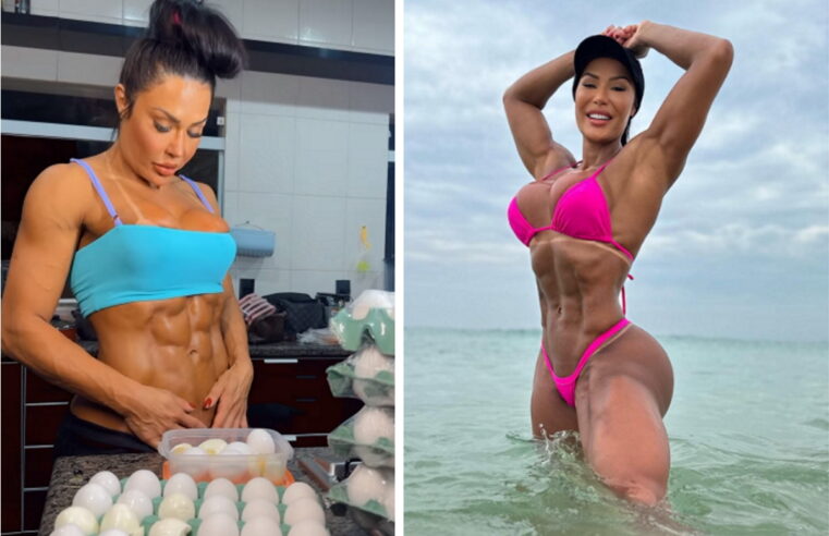 Gracyanne Barbosa diz que come 1,2 mil ovos por mês: “Eu amo”