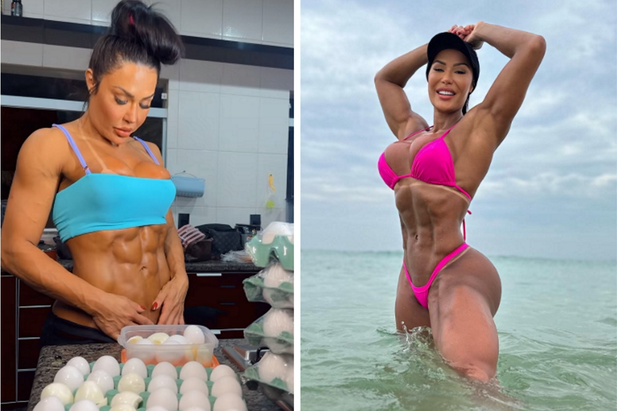 Gracyanne Barbosa diz que come 1,2 mil ovos por mês: “Eu amo”