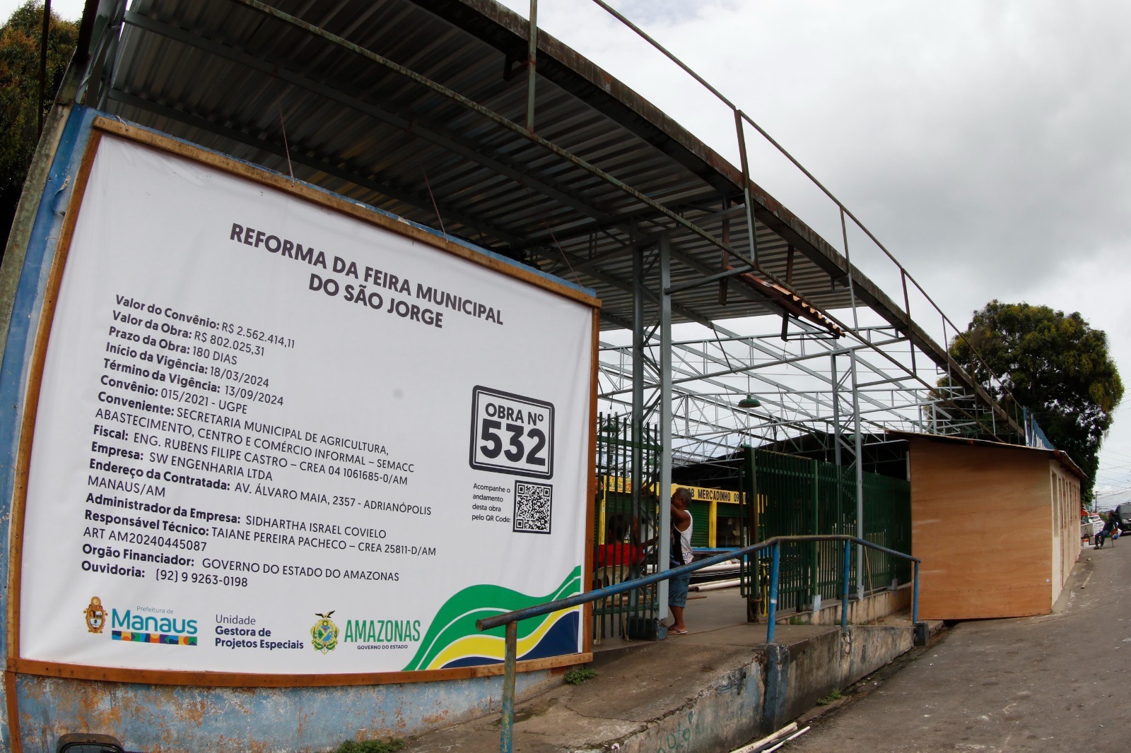 Prefeitura de Manaus realiza mais uma obra de reforma de feira no bairro São Jorge