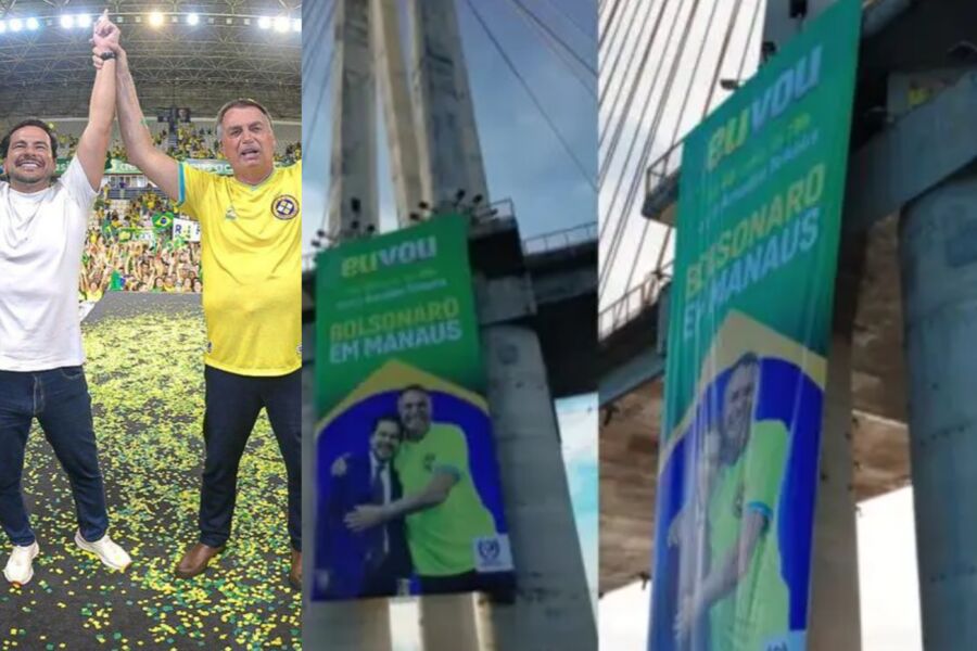 Justiça Eleitoral atende MP e multa em R$10 mil candidato a prefeito do PL por propaganda antecipada na Ponte Rio Negro