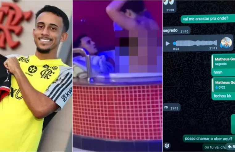 Vazam imagens de jogador do Flamengo com amante em motel