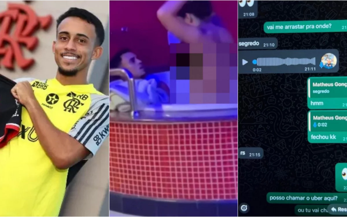 Vazam imagens de jogador do Flamengo com amante em motel