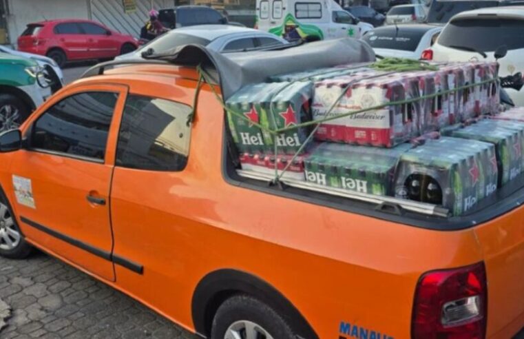 Funcionários são presos sob suspeita de roubar R$ 4 mil em cervejas de mercado em Manaus